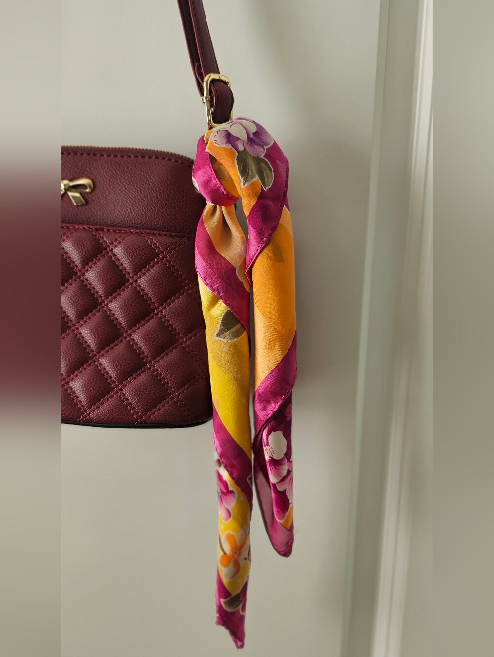 Oscar De La Renta Floral Silk Scarf